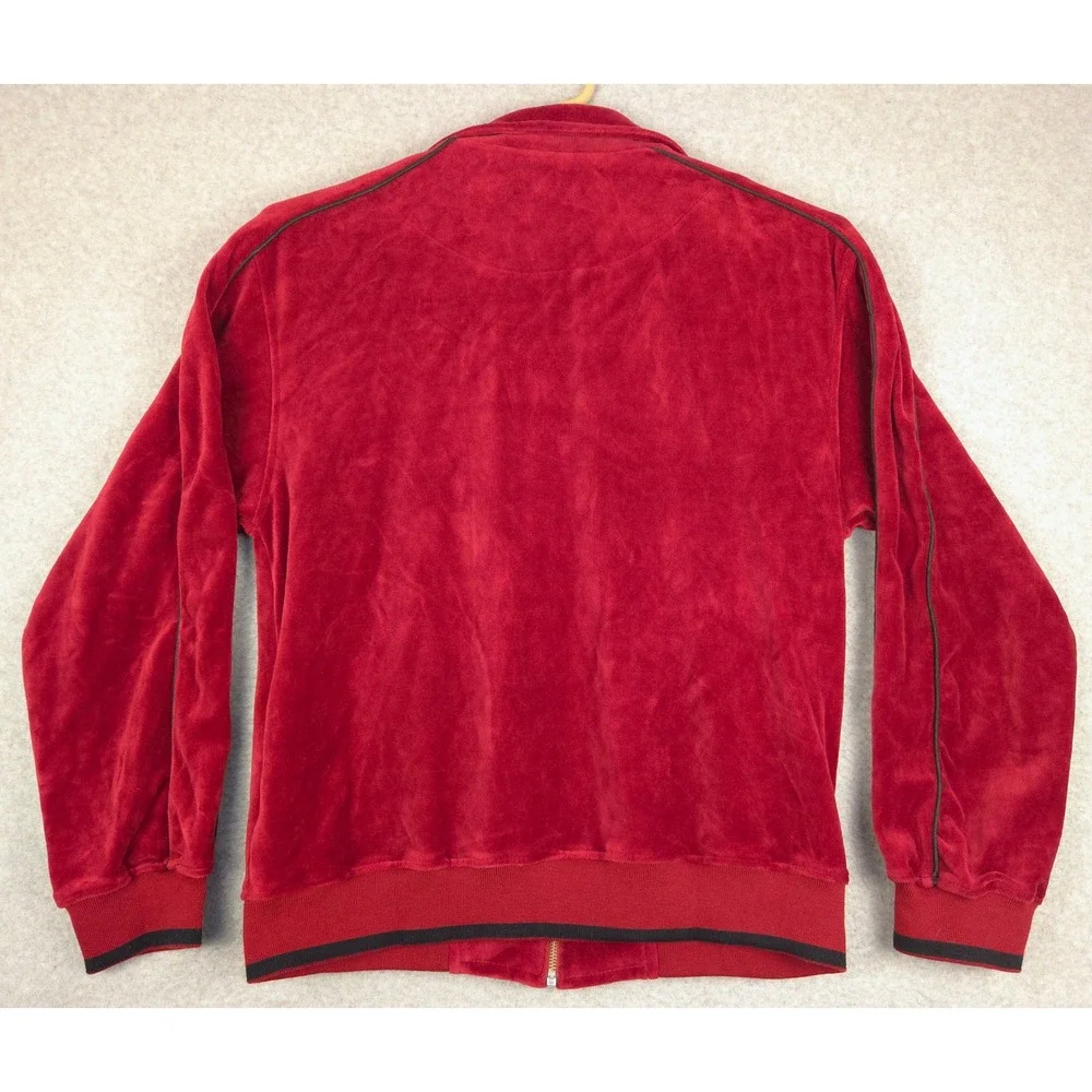 Sweatsedo Red‎ Velour Track Jacket Full Zip Retro Men's Size M